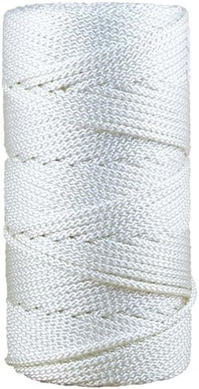 Polyester Gevlochten Touw - Wit Touw Bevestigingstouw - Voorwerpen Vastzetten - Hoge Koppelsterkte - 6 mm x 200 m - Wit