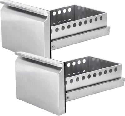 Arktic Set van 2 lades met rails – Profi Line – 300x545x145 mm – roestvast staal