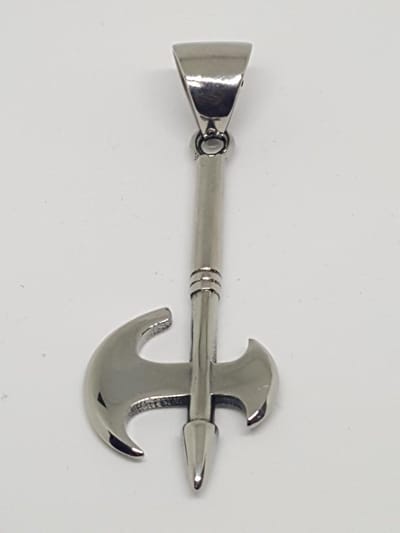 RH Jewelry® Herenhanger “Middeleeuwse Bijl” – 316L Chirurgisch Staal – Hypoallergeen – Inclusief Luxe Geschenkdoos