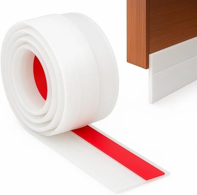 Deurstrips - Tochtstrip deur - Tocht weren - Zelfklevend siliconen - 100cm x 5cm - Wit