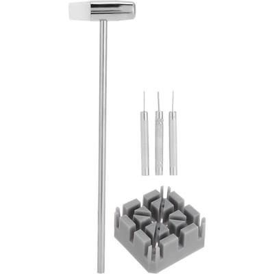 Professionele horlogeband schakelhouder, hamerpons, pennenverwijderaar, verwijderingsgereedschap, reparatieset white