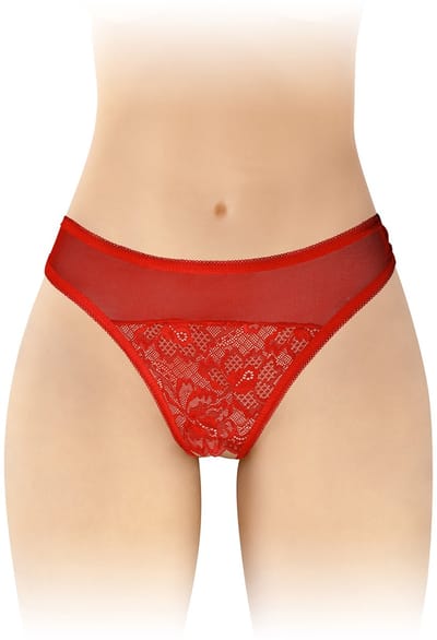 Fashion Secret Ava - Erotische Slip - Open Kruis - Rood - One Size