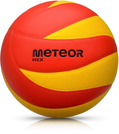 Meteor - Volleybal Nex - Geel/Rood - Zacht - Duurzaam - Voor training en recreatie