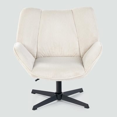 SNJY® Draaifauteuil - Draaistoel - Draaibare Eetkamerstoel - Beige