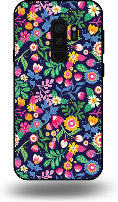 Smartphonica Telefoonhoesje geschikt voor Samsung Galaxy S9 Plus met bloemen opdruk - TPU backcover case flower design geschikt voor Samsung Galaxy S9 Plus