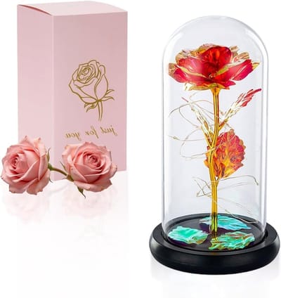 Eternale Kristallen Roos met LED Lichten, Perfect Cadeau voor Verjaardag en Valentijnsdag, Uniek Sieraad voor Moeder en Partner