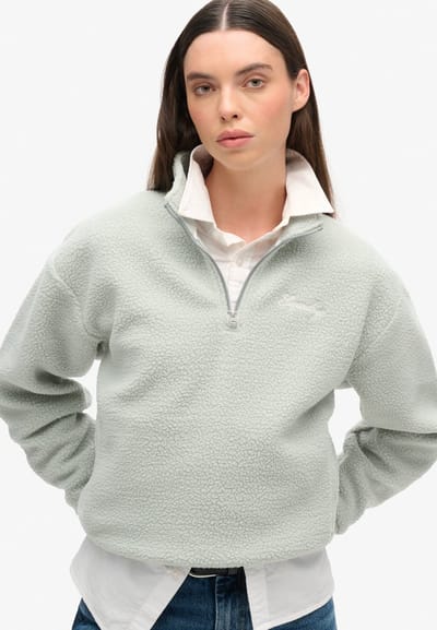 Superdry - Country Club jas met borgvoering en korte rits - Dames - Truien