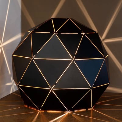 Lucide OTONA - Tafellamp - Ø 25 cm - 1xE27 - Zwart