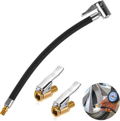 Bandenluchtklem met Clipadapter - Luchtboorkopband Inflator Set met Slangreparatie Connector