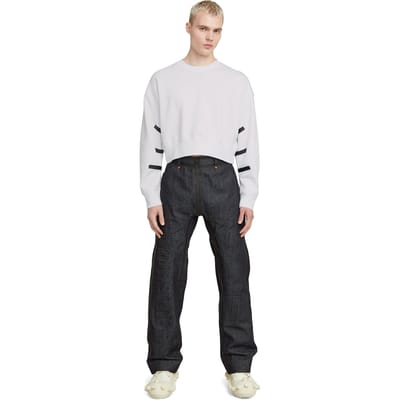 G-Star Gsxwvb Oversized Short Sweat White Taglia: XS | Maglioni a maglia Outlet | Uomo | Bianco