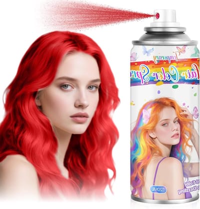 Wasbare Rode Haarverf Spray voor Kinderen en Vrouwen, Ideaal voor Halloween en Cosplay, 120ml, Kleurcorrectie en Gemakkelijk Verwijderbaar