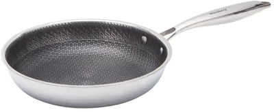 Klausberg 9022 - Koekenpan, antiaanbaklaag met honingraatstructuur - 24 cm - 3-laags - 304 roestvrij staal - PFOA-vrij