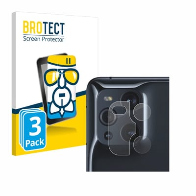 Screenprotector 3 Stuks voor Oppo Find X3 Pro (ALLEEN Camera Lens) Beschermglas transparant