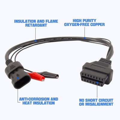 SPHProducts - OBD2-adapterkabel - Auto-diagnosekabel - 33 cm - Zwart