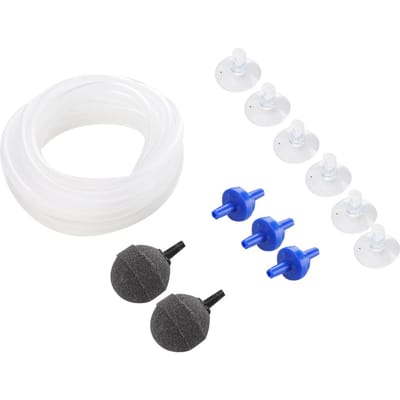 Pompe à air Accessoires Clapet anti-retour Tube à air Pierre à air Ventouse Aquarium Ensemble d'aération white