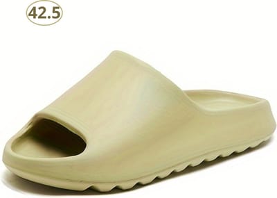 Livano Comfortabele Slippers - Badslippers - Teenslippers - Anti-Slip Slides - Flip Flops - Stevig Voetbed - Groen - Maat 42.5
