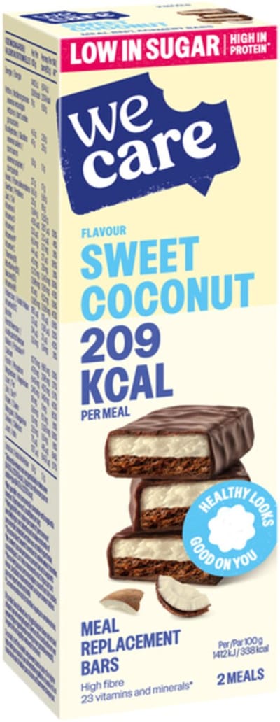 WeCare Bars Sweet Coconut - 6 x 124 gr - Voordeelverpakking