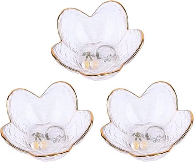 Drie-delige Glazen Sieraden Organizer, Kleine Sieradenhouder voor Kettingen, Armbanden en Oorbellen, Ringhouders voor Badkamer en Aesthetic Decor voor Meisjes en Moeders