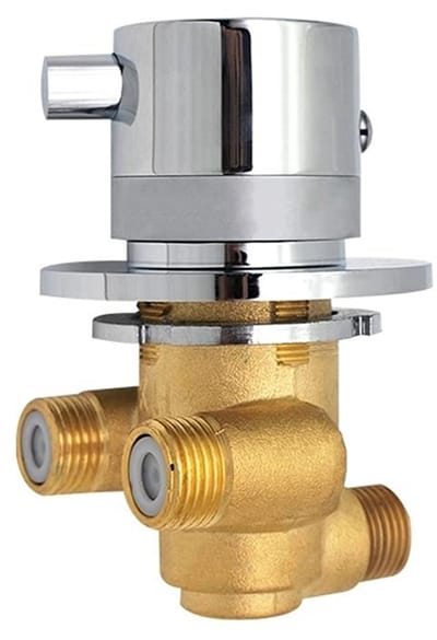 OmGoods - Dailygoody - Douchekraan - Messing Mengkraan - Thermostatische Douchemengkraan - Chroom Afwerking - 3-Weg Douchekraan - Geschikt voor Douche Installat...