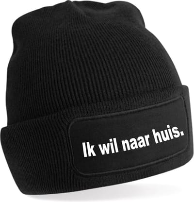 IK WIL NAAR HUIS muts - Warme beanie - One size - Winter - Mooie uitstraling - Heerlijk Warm