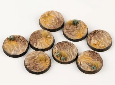 Deserts of Maahl Bases Pre-Painted (8x 32mm Round)