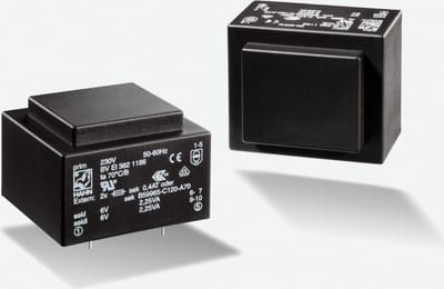 Hahn - set van 10x BV EI 382 1193 - PCB Transformator 4,5VA - primair 230Vac - secundair 15Vac - 300mA