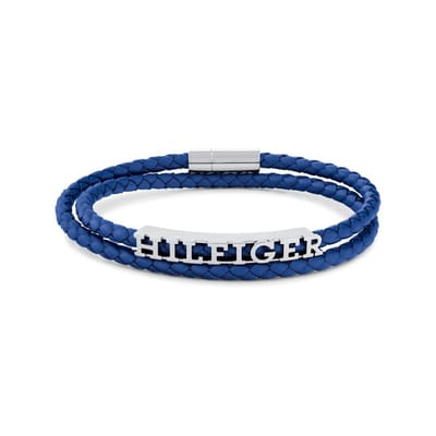 Tommy Hilfiger - 2790588 - Armband - Heren - Leer - blauw - 18 cm