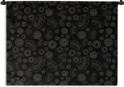 Wandkleed - Wanddoek - Poker - Speelkaarten - Gokken - Patroon - 120x90 cm - Wandtapijt