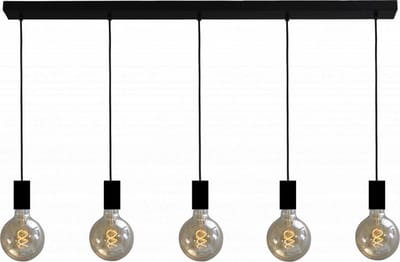 Urban Interiors Bulby  Hanglamp  Zwart - 5 lichts - 8,5x120x130