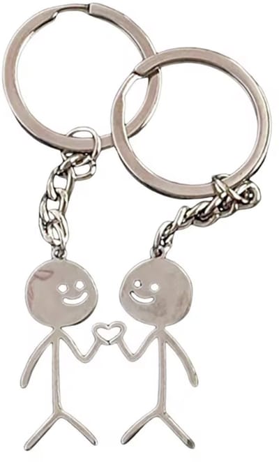 Koppelsleutelhanger - BFF sleutelhanger - Hartje - Duo sleutelhanger - Keychain - Friendship - Zilverkleurig - CHPN
