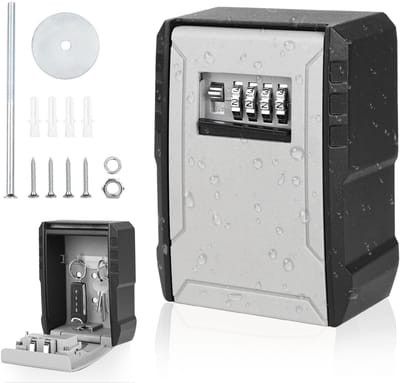 Dailygoods- Sleutelkast weerbestendig - Sleutelkluis met cijfercode - Wandmontage - Waterdicht sleutelslot - Zinklegering - 4-cijferige combinatie