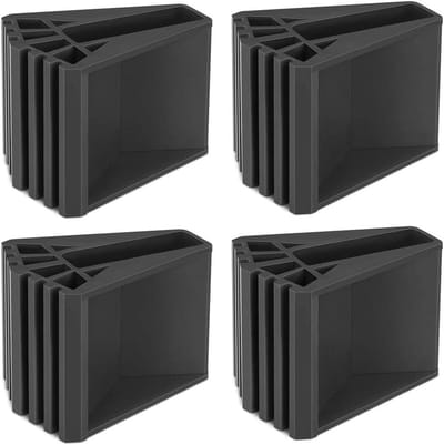 Laddervoeten - Ladderdoppen Rubber - Veiligheid Ladder - Antislip Stabiliteit - 4 stuks - Zwart