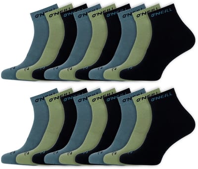 Sneakersokken | Dames & Heren | Kleur: Donker | Merk: O'Neill | Maat: 35 t/m 43 | 18 Paar