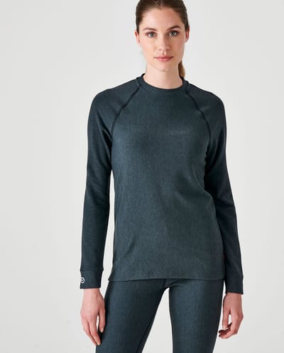 Damart - T-shirt met ronde hals, Comfort Thermolactyl® 4, dames - Dames - Zwart - 38-40 (S)