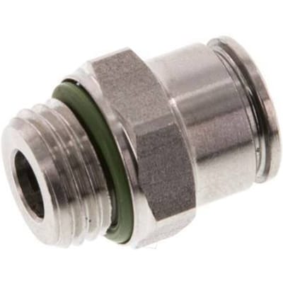 8mm x G1/4'' RVS Insteekfitting Buitendraad FKM