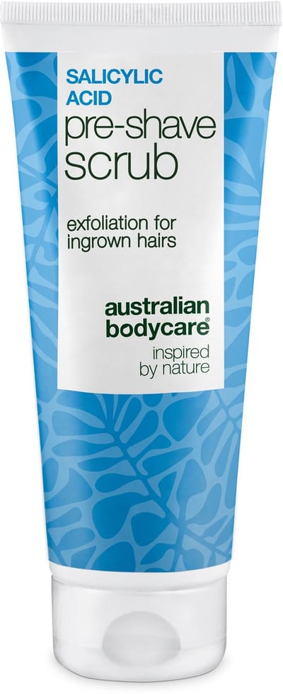 Salicylzuur Pre-Shave Scrub - Dual Peeling tegen Ingegroeide Haren, Scheerirritatie & Scheerbultjes - Met Salicylzuur & Glycolzuur - 100 ml