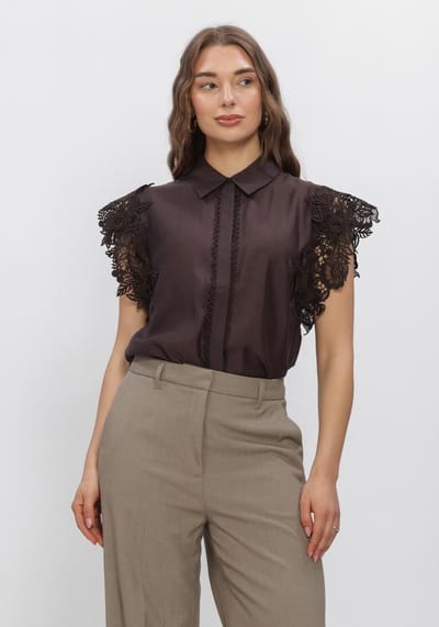 Copenhagen Muse Cmmolly-shirt Dames - Topjes - Bruin - Maat XS