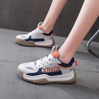 Baskets pour femmes Mode Chaussures décontractées pour femmes Plates Plateforme Mesh Chaussures de printemps automne Pour femme Douces Respirantes Off Chaussures pour femmes 38 white