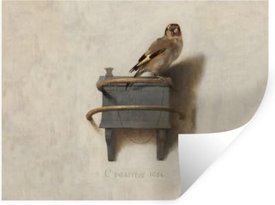 Muurstickers - Sticker Folie - Het Puttertje - Schilderij - Fabricius - Oude Meester - 40x30 cm - Plakfolie - Muurstickers Kinderkamer - Zelfklevend Behang - Zelfklevend behangpapier - Stickerfolie