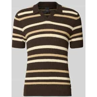 slim fit poloshirt met V-hals