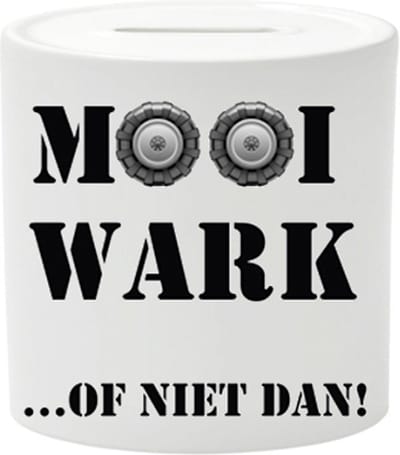 Spaarpot - Tekst - Mooi Wark