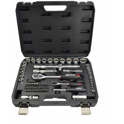 AWTOOLS 72-delige doppenset 1/2" & 1/4" Black Line