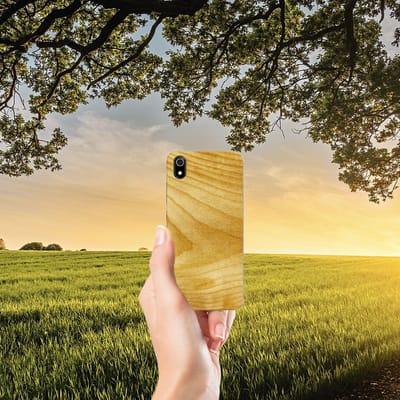 Xiaomi Redmi 7A Bumper Hoesje Licht Hout