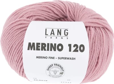 Lang Yarns Merino 120 - 219 oudroze - Merinowol Garen