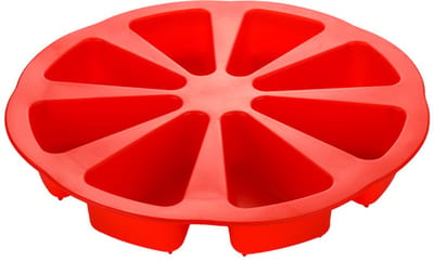 Go Go Gadget - Siliconen bakvorm - Taartpunten - Cakepunt - Maak 8 afzonderlijke punten met 1 vorm - 1 stuk - Rood