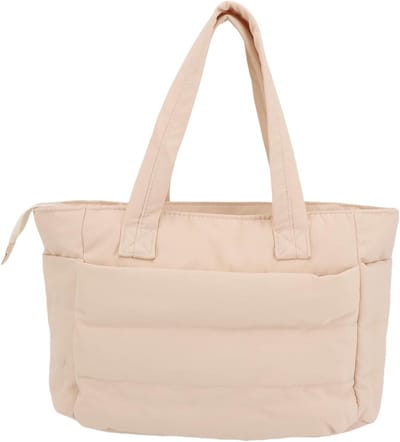 Puffy Tote Bag - Reistas Schoudertas - Dagelijks Gebruik - Lichtgewicht Ontwerp - 1 stuk - Beige