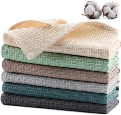 Vaatdoek Set 6 Stuks - 35 x 35 cm - Theedoeken - Absorberende Katoenen Vaatdoekjes - Handdoeken - Schoonmaakdoeken - Reinigingsdoekjes - Wasbaar & Herbruikbaar