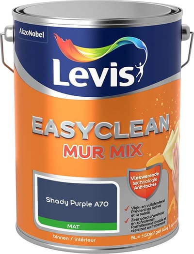 Levis - Easyclean Mur Mat Mix - Shady Purple A70 - Mengverf - 5 L