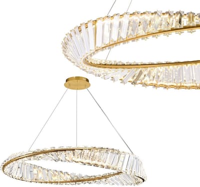 Toolight App1201-Cp Cristal Hanglamp Goud 5X5X98Cm