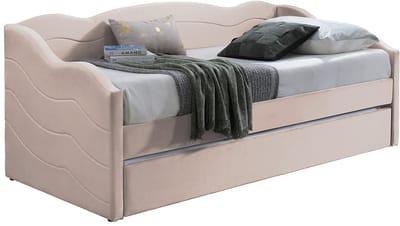 Vente-unique Bedbankje fluweel roze 90 x 190 cm LENVIA